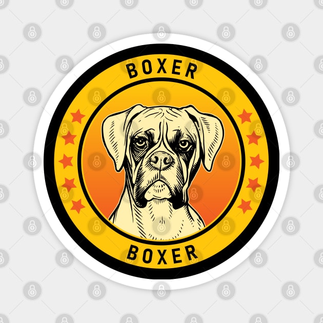 Boxer Dog Portrait Magnet by millersye